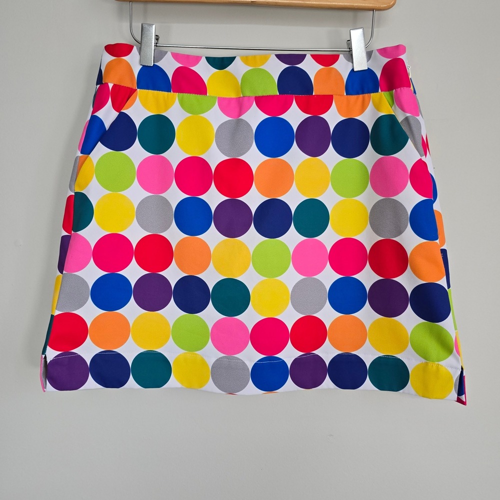 Loudmouth Woodworth Polka Dot Skort Womens 6 Built-in Shorts Golf Retro